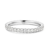 Silver Cubic Zirconia Covered Band Ring - Sz. 6
